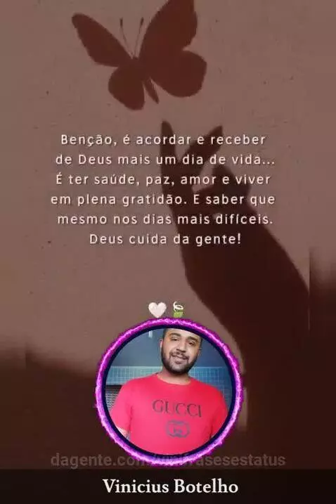 Obrigado pela benção senhor 🙏🏽🙌🏽 by vinifrasesestatus