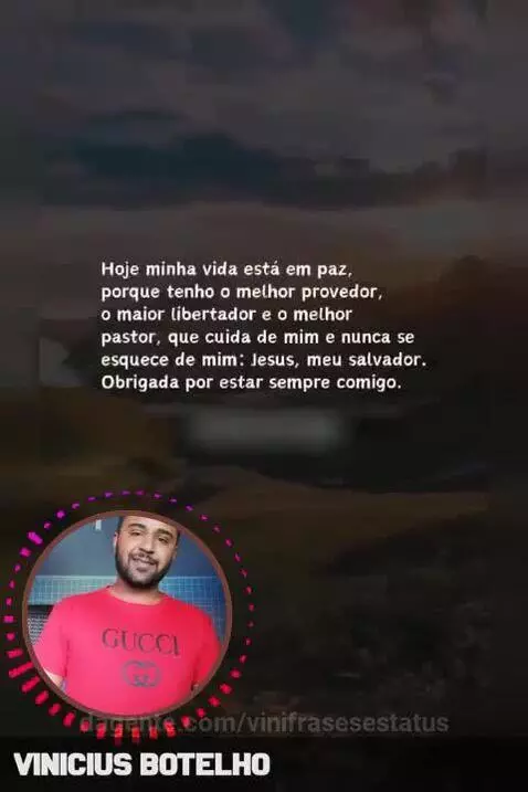 Gratidão por tudo jesus amém 🙏🏽🫶🏽 by vinifrasesestatus