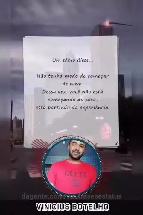 Não é ruim começar de novo ruim é desistir na primeira dific... by vinifrasesestatus