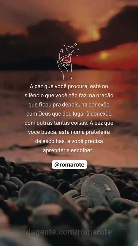 Estar em paz nas nossas escolhas, faz toda diferença 🕊️ by romarote