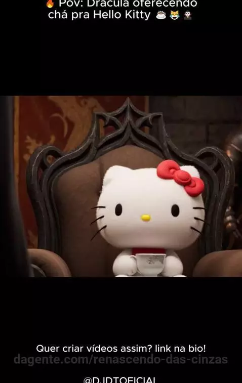 🔥 Pov: Drácula oferecendo chá pra Hello Kitty ☕😹🧛  ⁨@djdt... by renascendo-das-cinzas