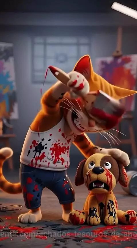 Oxente Visse O Flagrante O Gato Pintor Acabou De Destruir O ... by achados-tesouros-da-shopee
