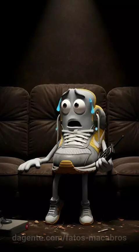 Tênis Velho Aposentado O Sofá é a Maratona do Inferno  ⁨@djd... by fatos-macabros