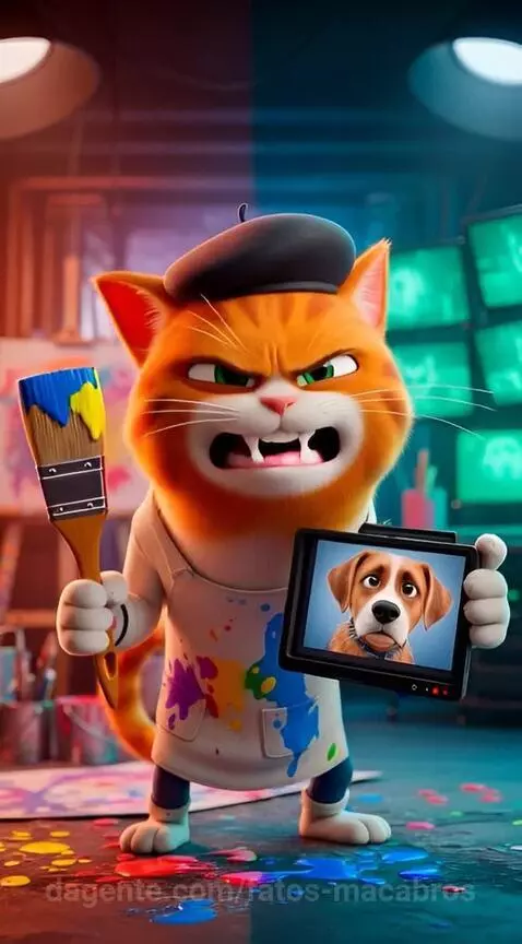 Oxente O Gato Pintor Tv Cachorro video Locura kkkk  ⁨@djdtof... by fatos-macabros