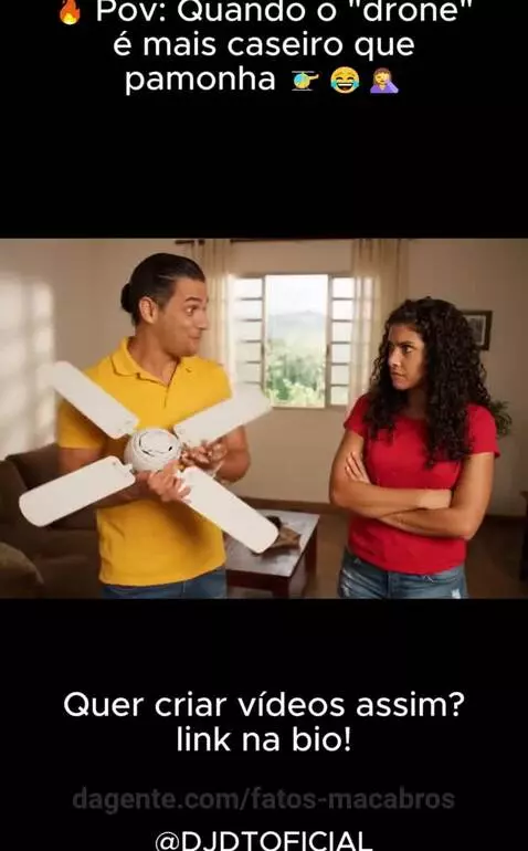 🔥 Pov: Quando o "drone" é mais caseiro que pamonha 🚁😂🤦  ⁨@dj... by fatos-macabros