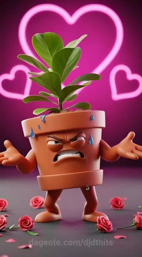 Vaso de Planta Dramático O Vaso RANZINZA QUEBRANDO APÓS UMA ... by djdthits